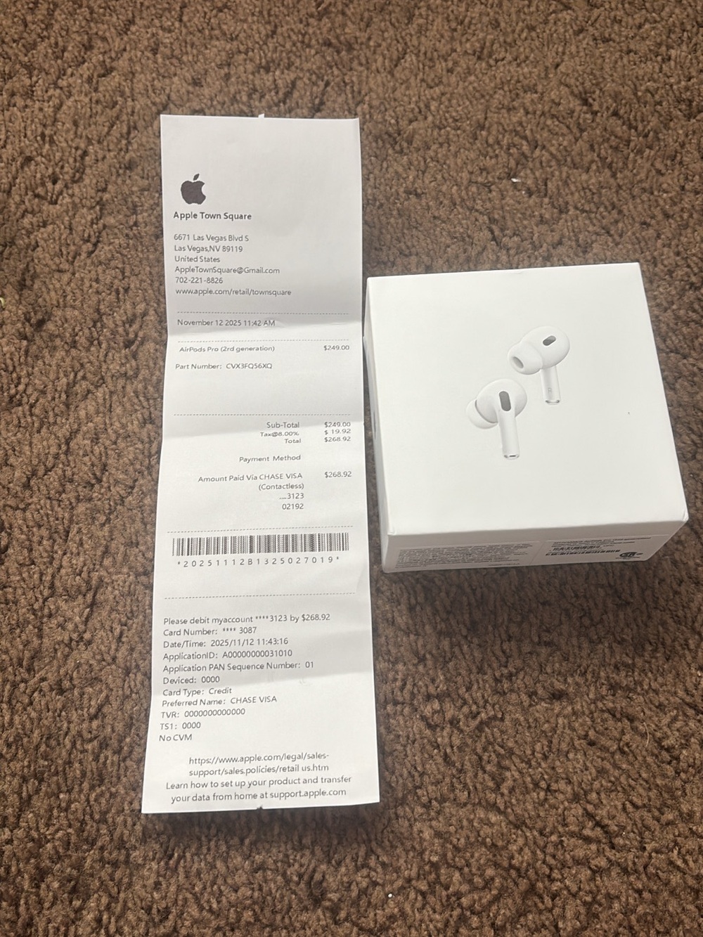 Apple AirPods Pro (White) with Charging Case - Genuine Apple Earbuds